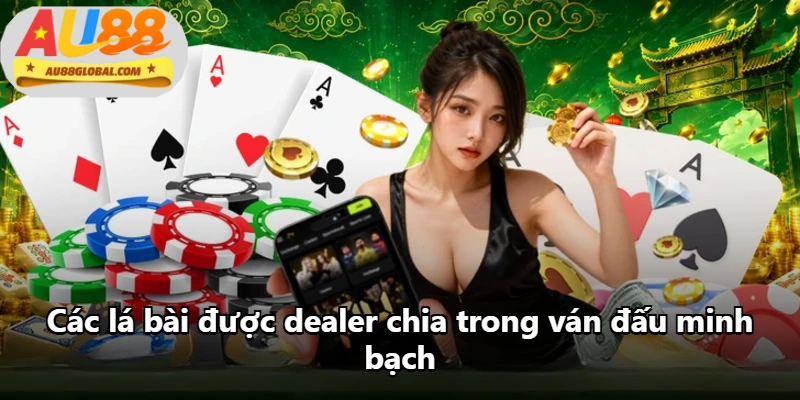 Các lá bài được dealer chia trong ván đấu minh bạch