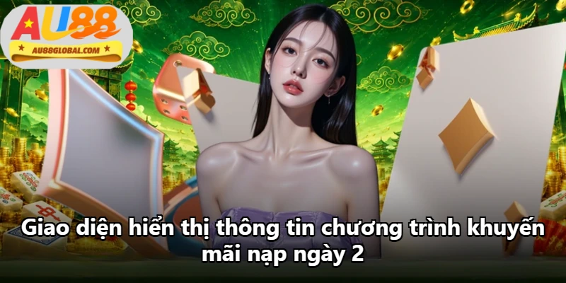 Giao diện hiển thị thông tin chương trình khuyến mãi nạp ngày 2